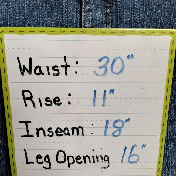 Gloria Vanderbilt Blue Jean Cuffed Capri /Clam Diggers Sz 8 Western Farmcore - Picture 10 of 10